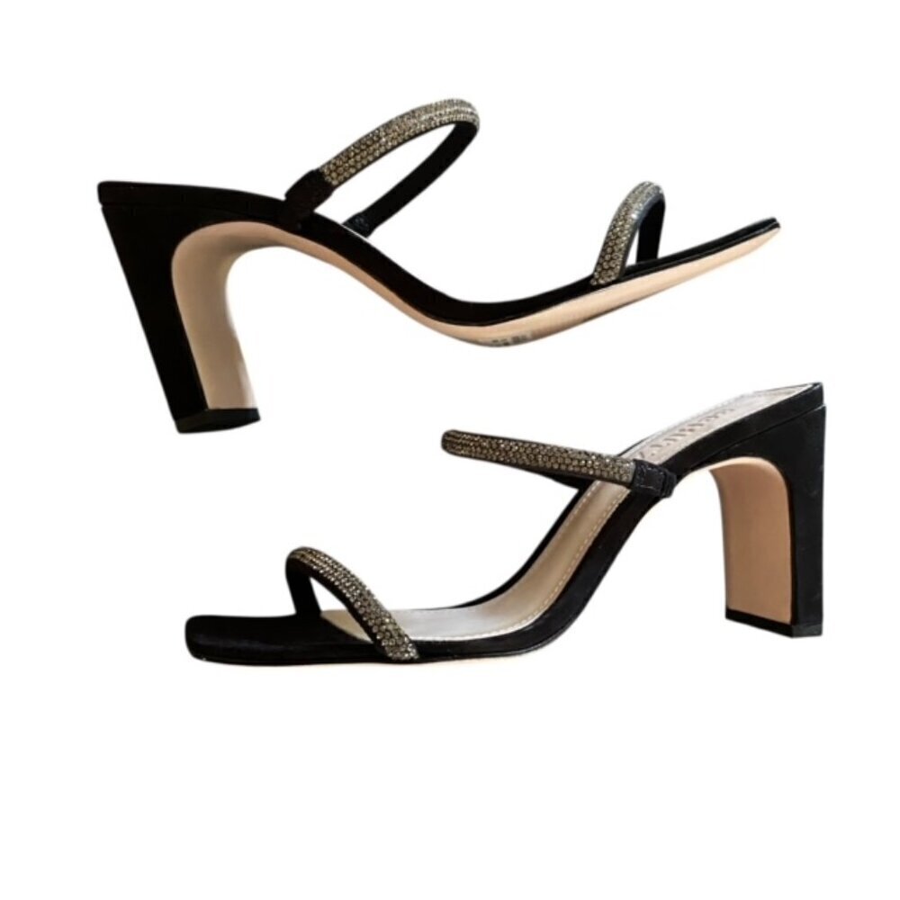 Schutz Salwa Square-Toe Embellished Mule in Black 7.5